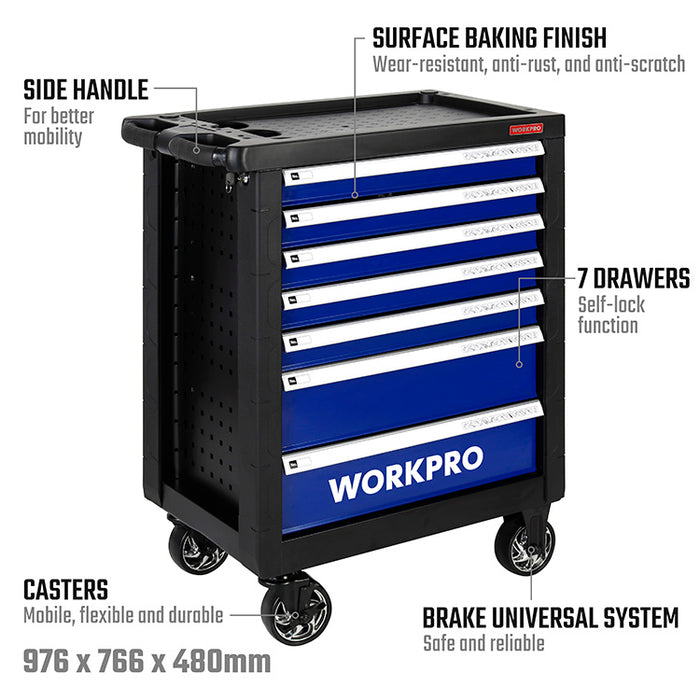 Workpro 7-Drawer Roller Cabinet (Hand Tool Not Include)