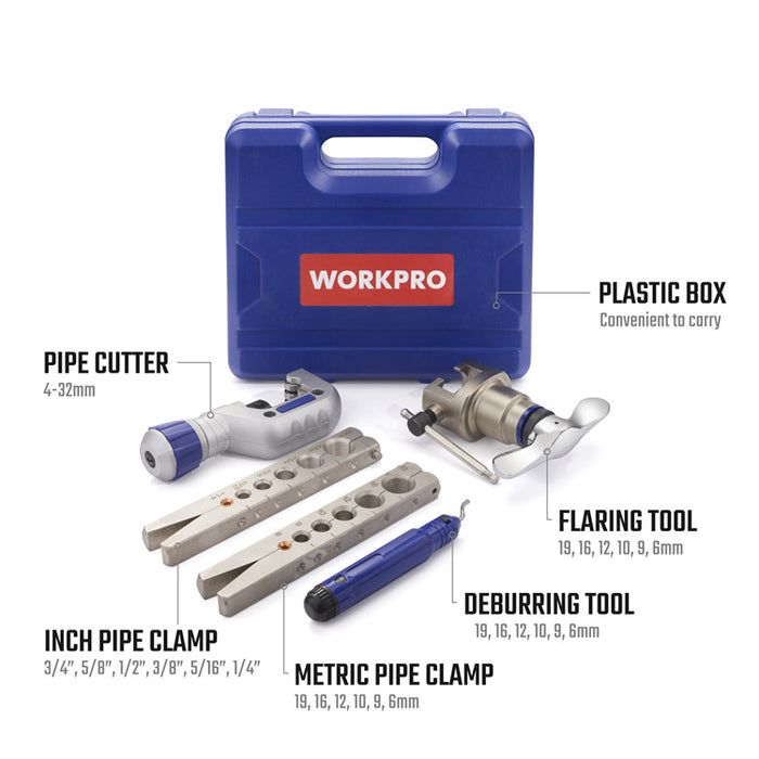 Workpro 5Pc Flaring Tool Kit (Sae  & Metric)