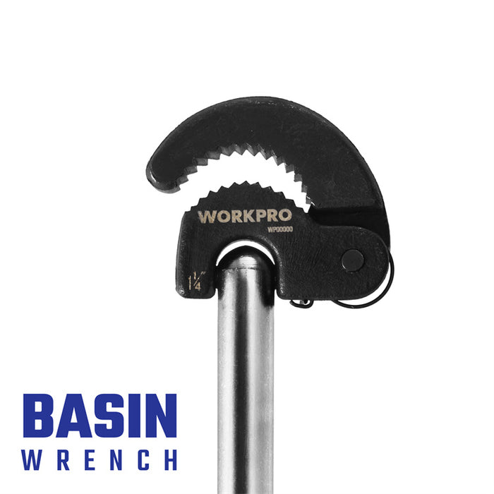 Workpro 280Mm(11") Adjustable Basin Wrench Carton Of 24