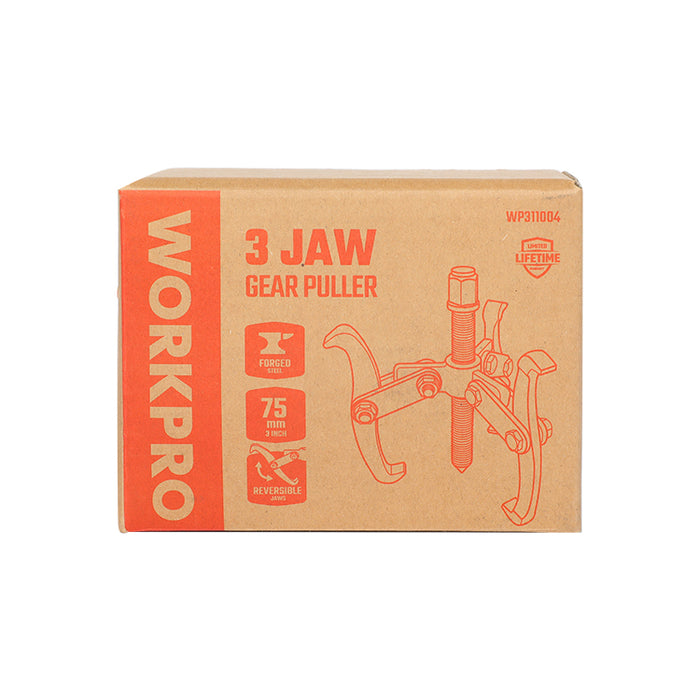 Workpro 6" 3-Jaw Gear Puller Remover Drop Forged Reversible Jaws