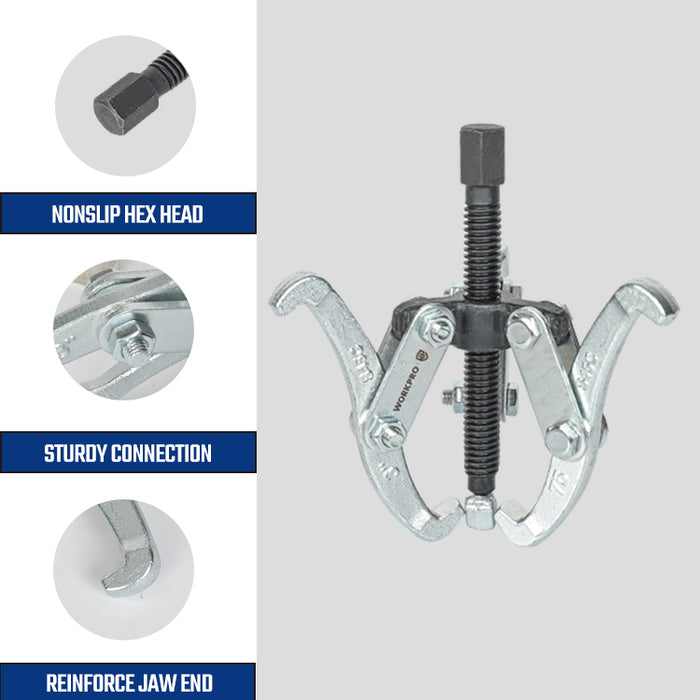 Workpro 3" 3-Jaw Gear Puller Carton of 16