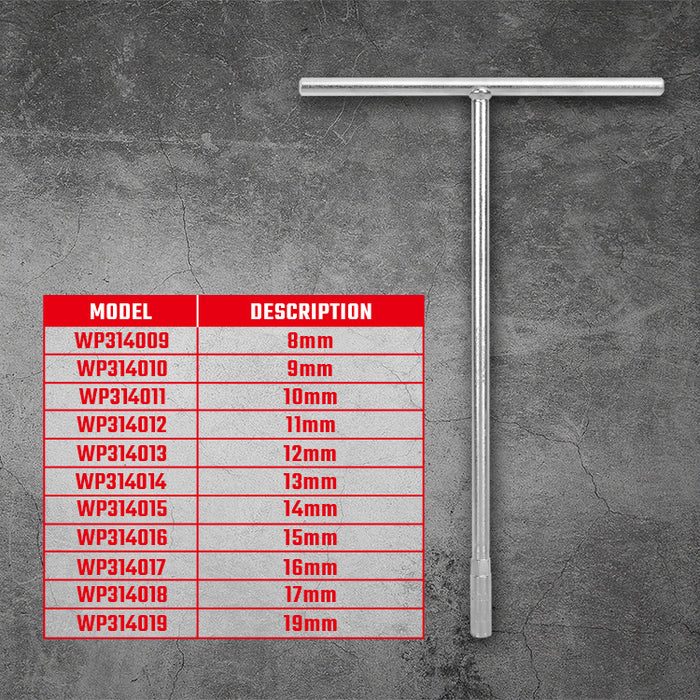 Workpro 17mm T-Handle Socket Wrench Carton of 12