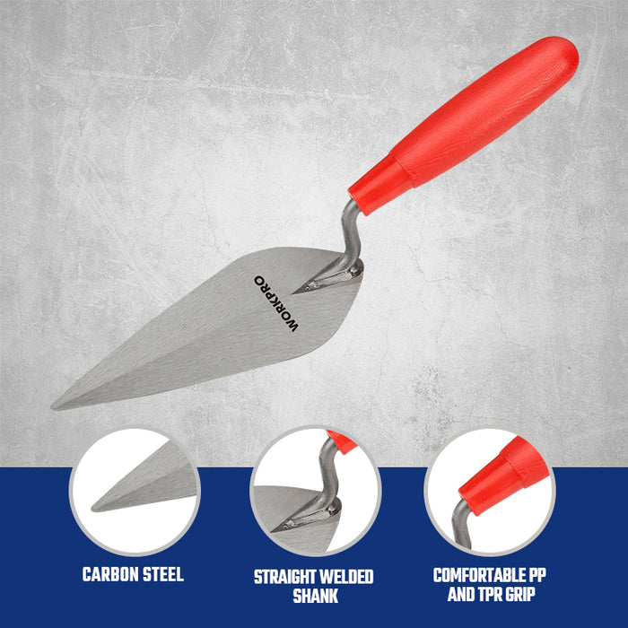 WORKPRO 200MM Bricklaying Trowel Plastic Handle carton of  36