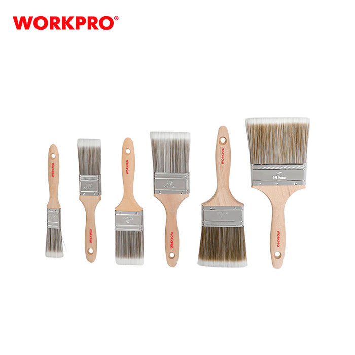 Workpro 3Pc Wooden Handle Paint Brush Set Wp204301 12Pack