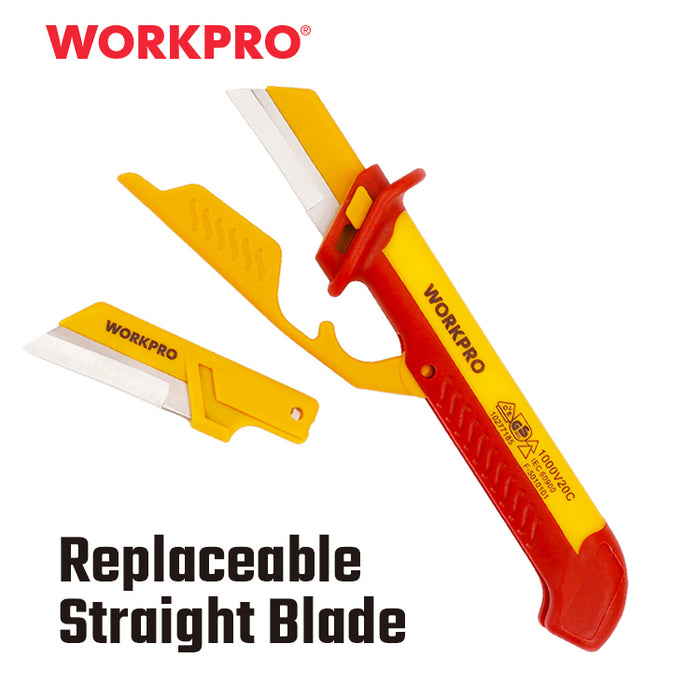 Workpro Insulated Cable Knife(Changeable)58X185mm WP344007