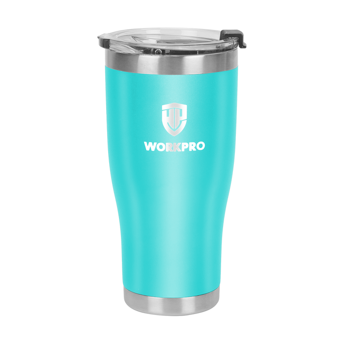 Workpro 24Oz/709ml Bottle,Cyan Insulated Tumbler with Lid & Handle WP389020 6pack