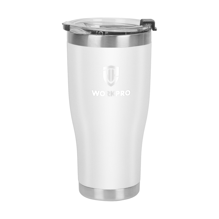 Workpro 20Oz/591ml Tumbler,White Insulated Tumbler with Lid  WP389023 6pack