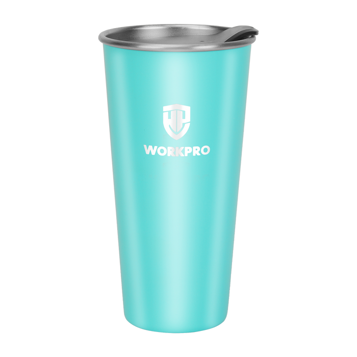 Workpro  16Oz/473ml Double Layer Pint Cup,Cyan Stainless Steel WP389028 6pack