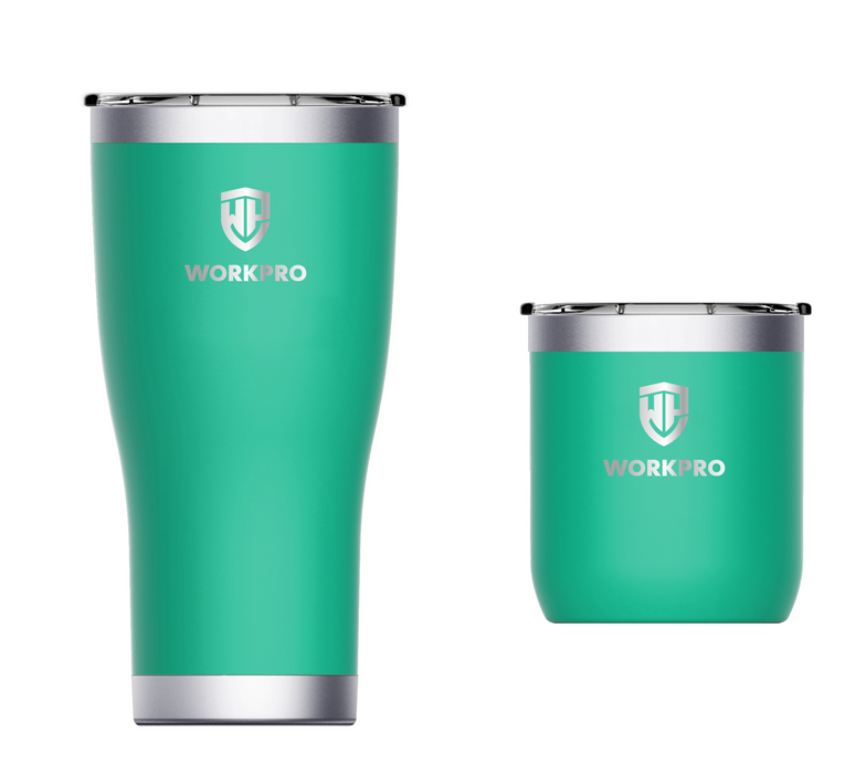 Workpro Tumbler Set(20Oz/591Ml+10Oz/295Ml),Cyan WP389034 1Set