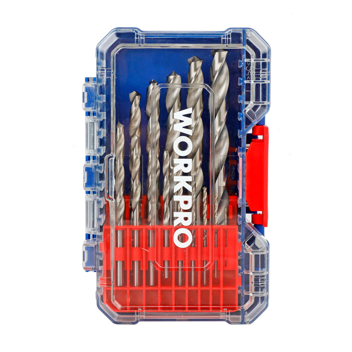 Workpro HSS Ground Drill Bit Set 1-13mm - 15Pcs WP409010