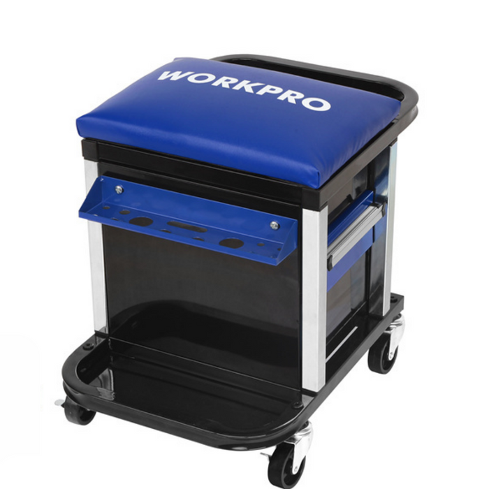 Workpro Heavy Duty Workshop Creeper Seat With Drawers Carton of 1