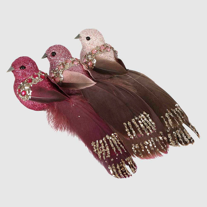 Joule Boxed Clip on Birds Pink