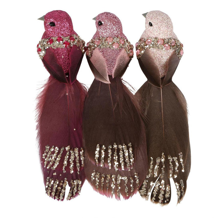 Joule Boxed Clip on Birds Pink