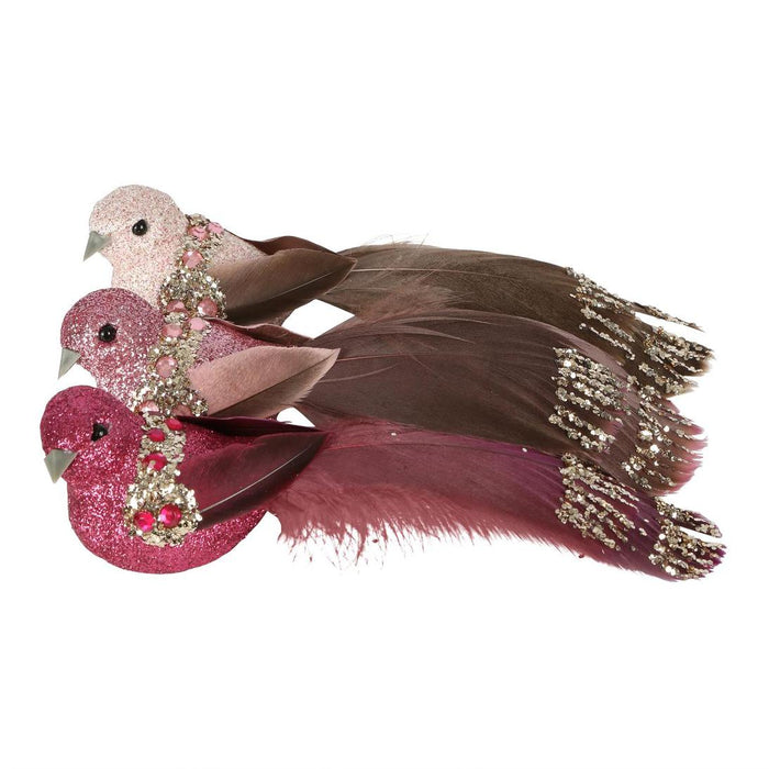 Joule Boxed Clip on Birds Pink