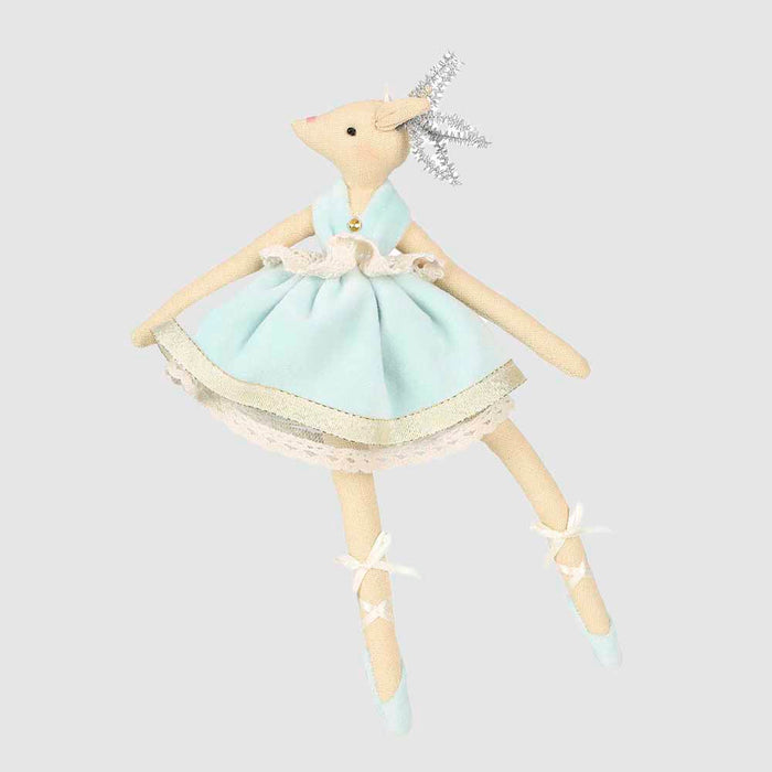 Balmay Large Velvet Hanging Deer Ornament Blue