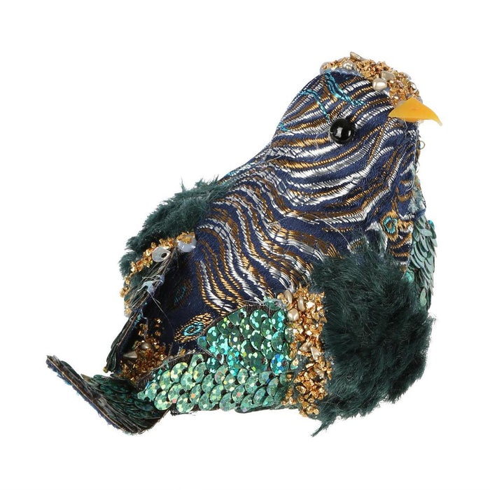 Zora Clip on Birds Peacock Blue