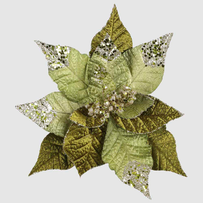 Diva Clip on Flower Green 2 pcs