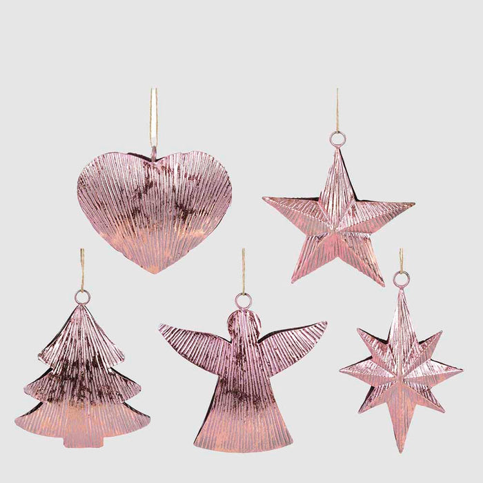 Chrissie Hanging Ornaments Pink