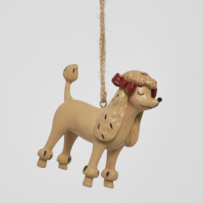 Lady Hanging Dog Ornament 3 pcs