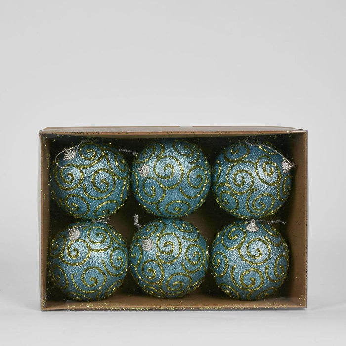 Blue Swirl Baubles (