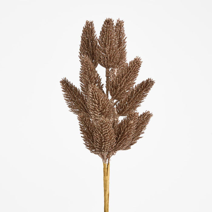 Mini Glitter Pine Bunch Copper set of 6