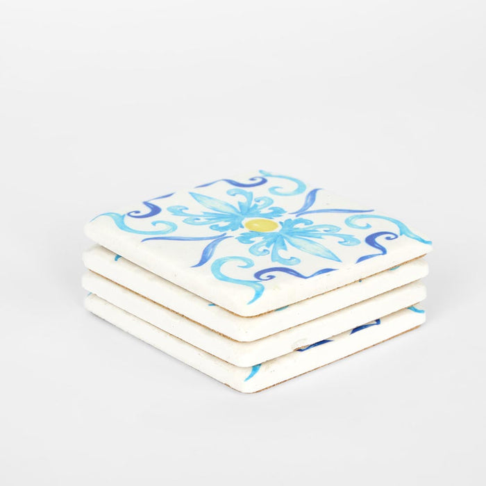 La Dolce Vita Pattern Coasters Blue -