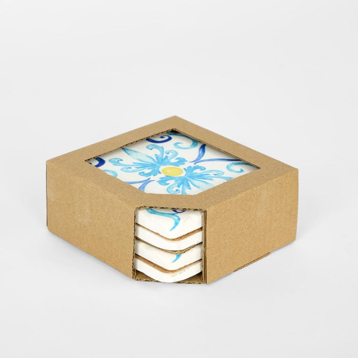 La Dolce Vita Pattern Coasters Blue -