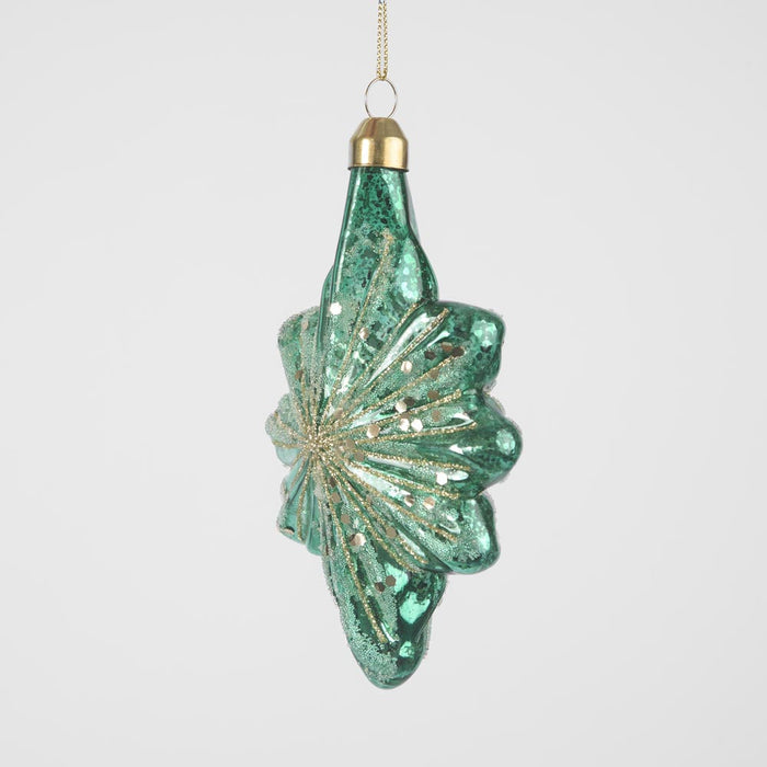 Majestic Emerald Star Tree Decoration Green 2 pcs