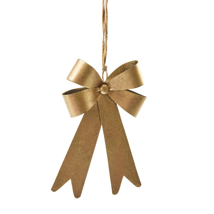 Brass Bow Tree Decoration set of 6