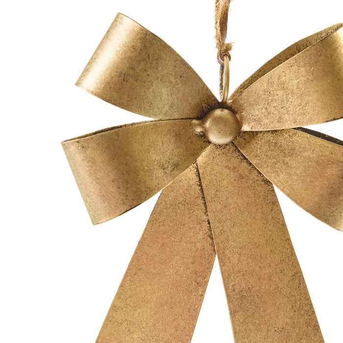 Brass Bow Tree Decoration set of 6