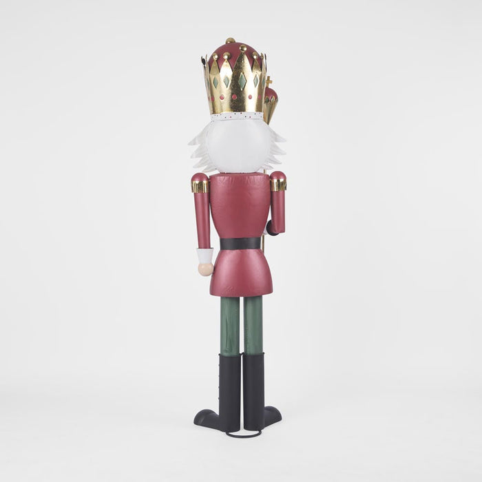 Regal Nutcracker with Staff - Red Jacket