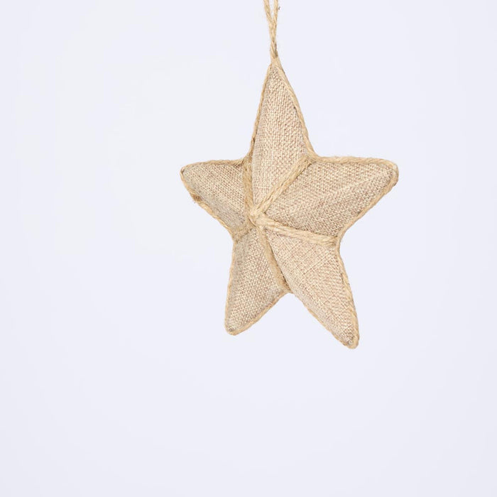 Bowral Linen Star tree Decoration 2 pcs
