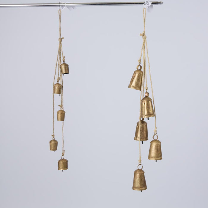 Mini Cow Bell Bunch Antique Gold