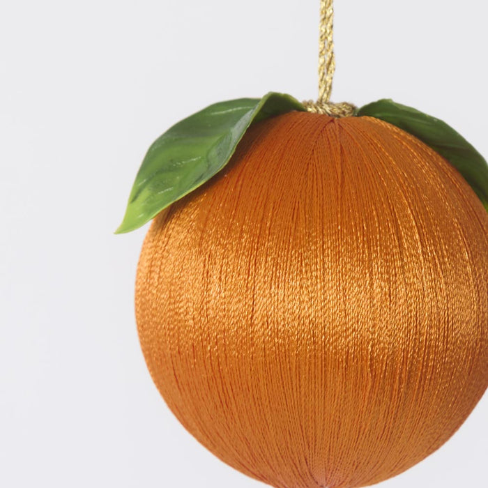 Silk Fruit Bauble Orange 2 pcs
