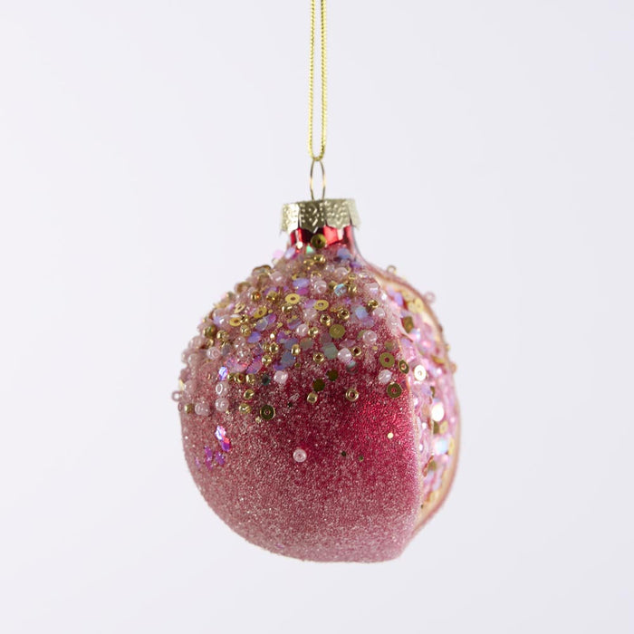 Sugared Pomegranate Decorations - Set of 3