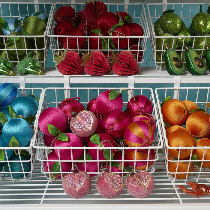 Sugared Pomegranate Decorations - Set of 3
