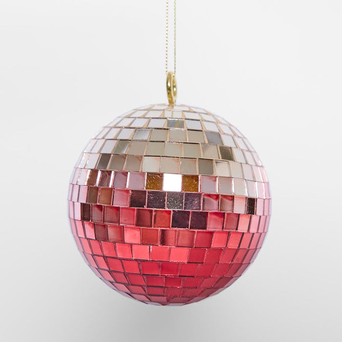 Disco Ball Hanging Small Fuchsia 2 pcs