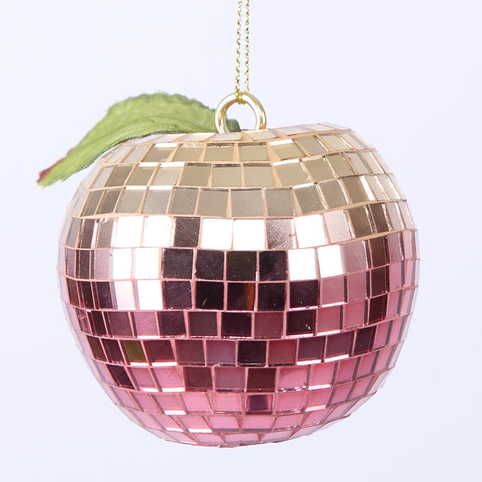 Disco Apple Decoration Small Fuchsia 6 pcs