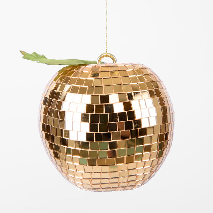 Disco Apple Decoration Large Gold 2 pcs