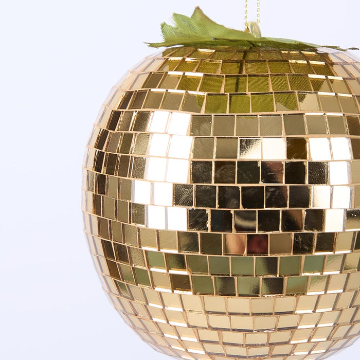 Disco Apple Decoration Large Gold 2 pcs