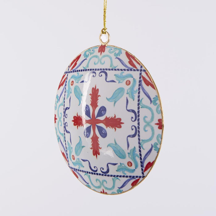 La Dolce Vita Red Pattern Tree Decoration 6 pcs