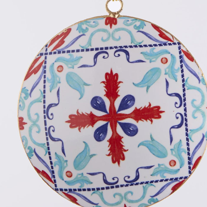 La Dolce Vita Red Pattern Tree Decoration 6 pcs