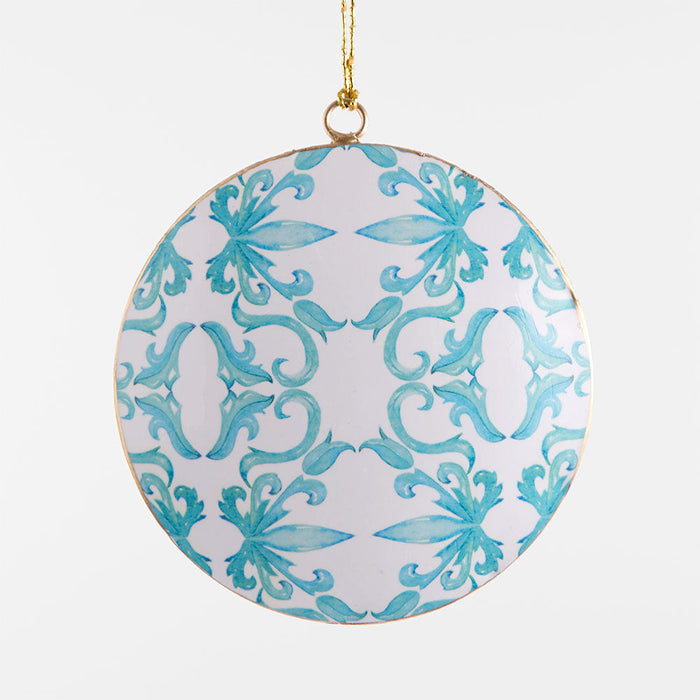 La Dolce Vita Blue Pattern Tree Decoration set of 6