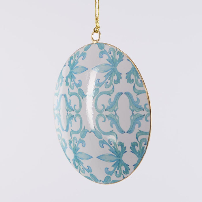 La Dolce Vita Blue Pattern Tree Decoration set of 6