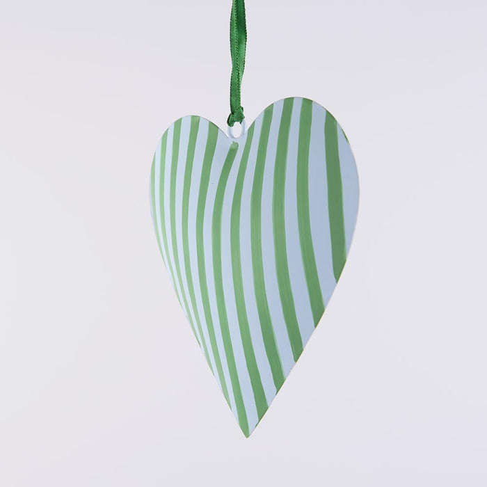La Dolce Vita Heart Tree Decoration Large Green 3 pcs