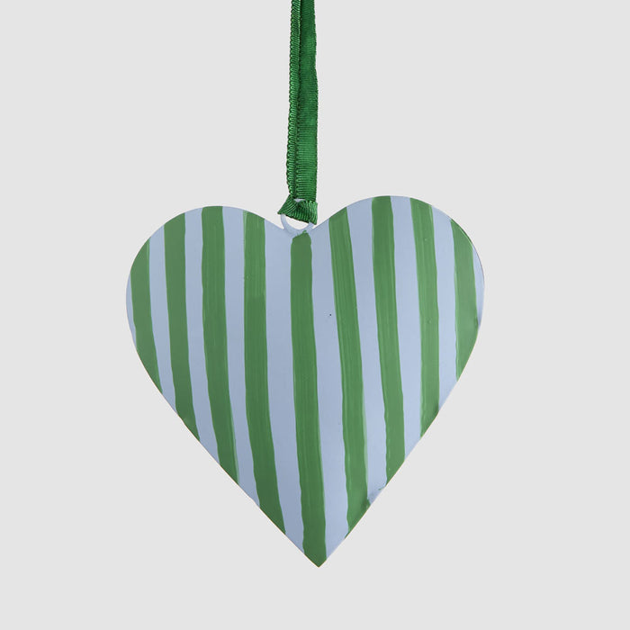La Dolce Vita Heart Tree Decoration Small Green 3 pcs