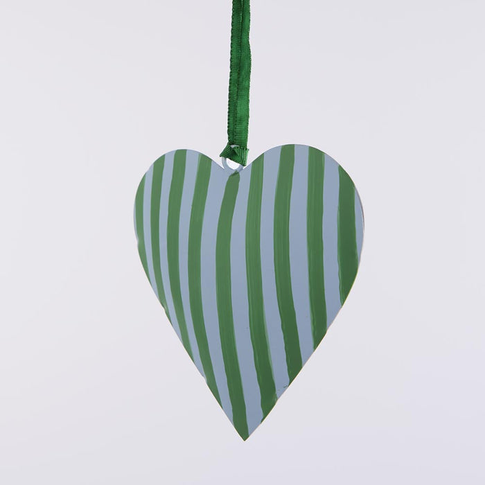 La Dolce Vita Heart Tree Decoration Small Green 3 pcs