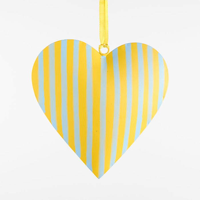 La Dolce Vita Heart Tree Decoration Large Yellow set of 4