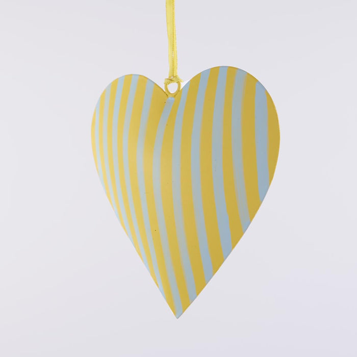 La Dolce Vita Heart Tree Decoration Large Yellow set of 4
