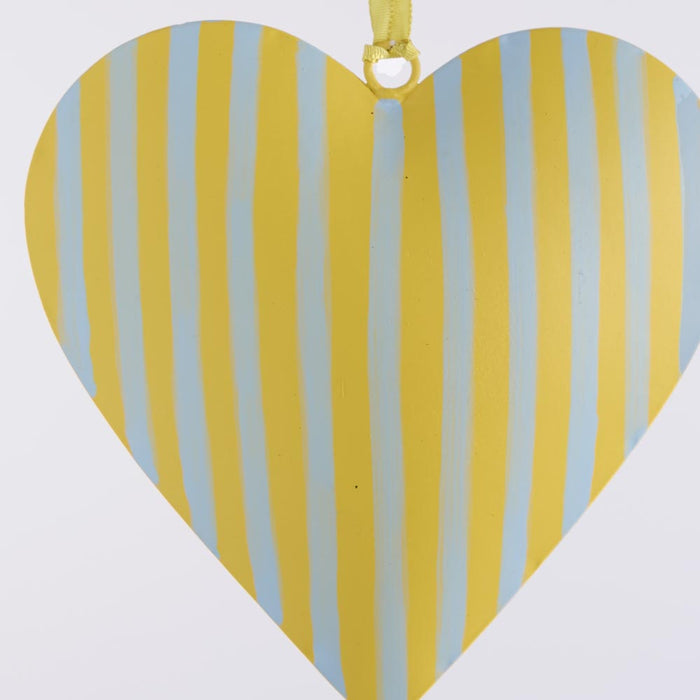 La Dolce Vita Heart Tree Decoration Large Yellow set of 4
